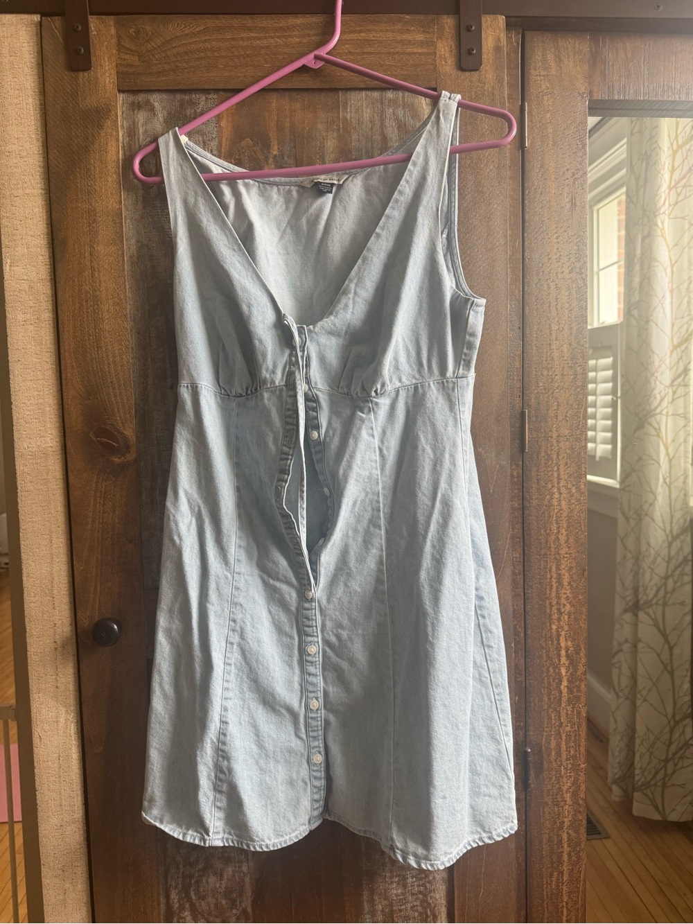 American Eagle Light Blue Denim Top